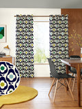 Orla Kiely curtains whale blue multi pear, imported from the UK