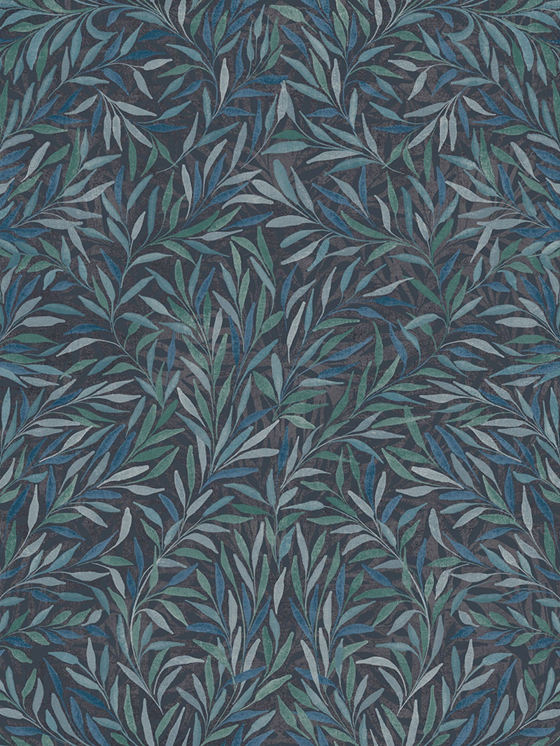 Graham & Brown Blue Salix Leaves wallpaper - British product
