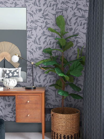 Next Graham & Brown Denim Shadow Play Wallpaper Sample A4- Buy online at McGrocer