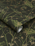 Clarissa Hulse wallpaper Green Wild Chervil Gold - British product