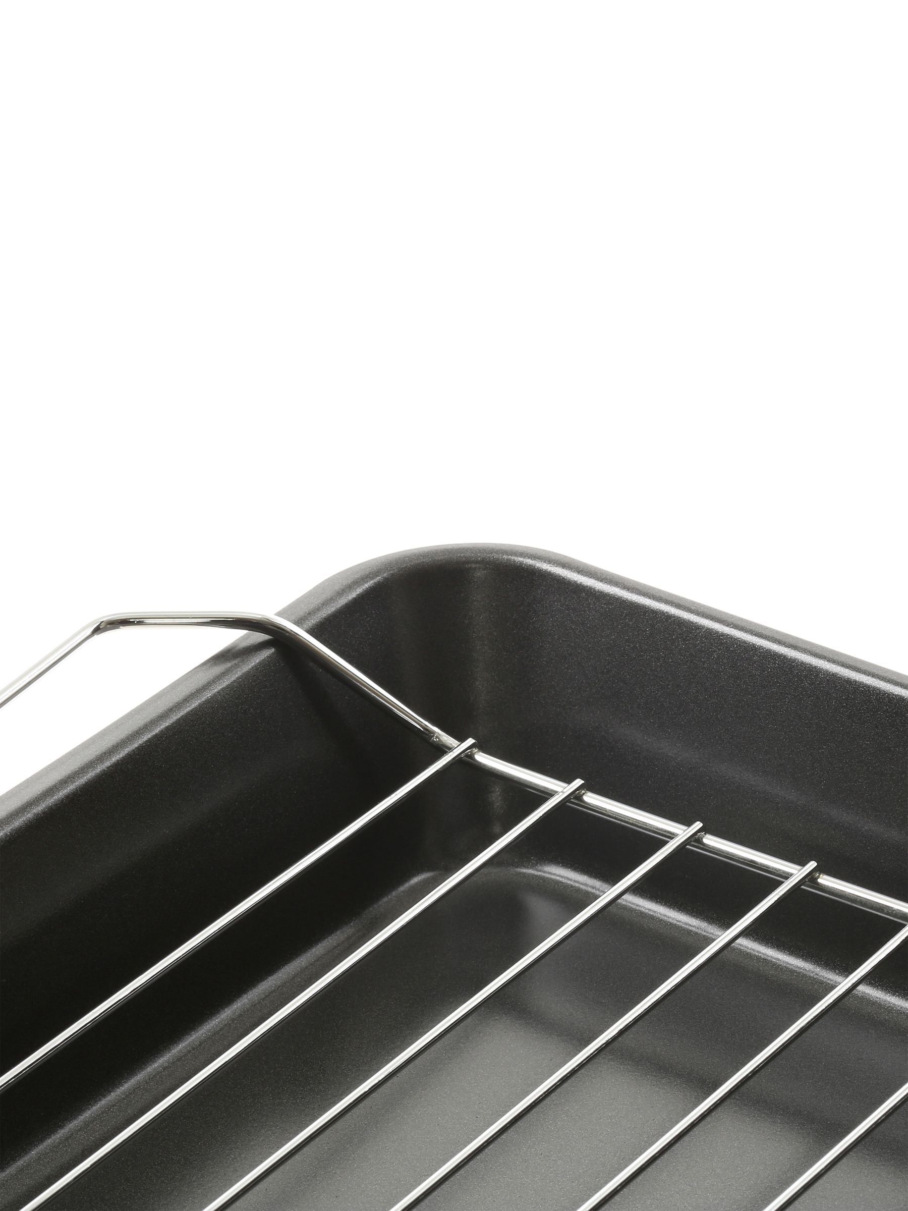 Essentials by Premier black roasting tray set with wire racks - British product