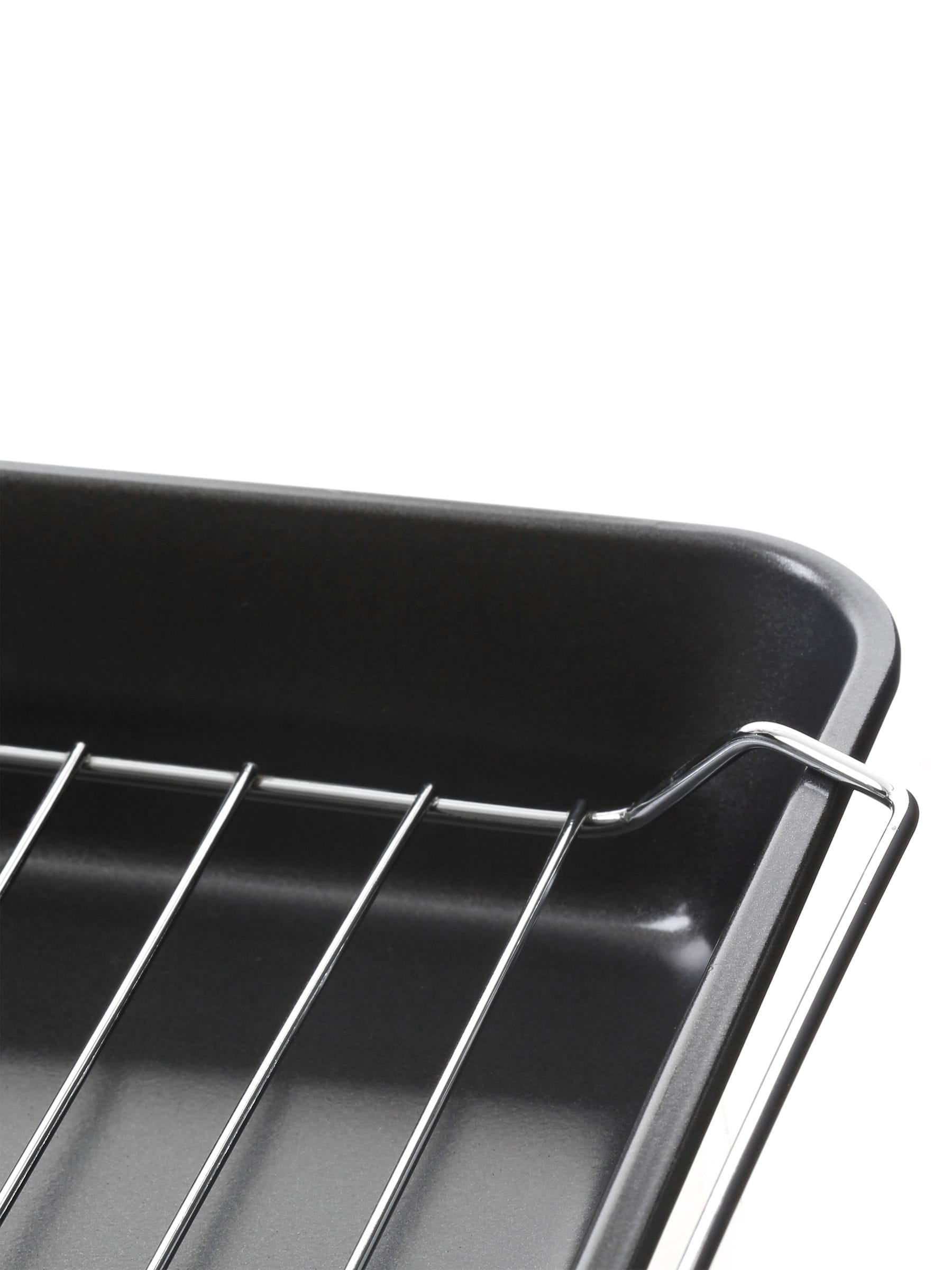 Essentials by Premier black roasting tray set with wire racks - British product
