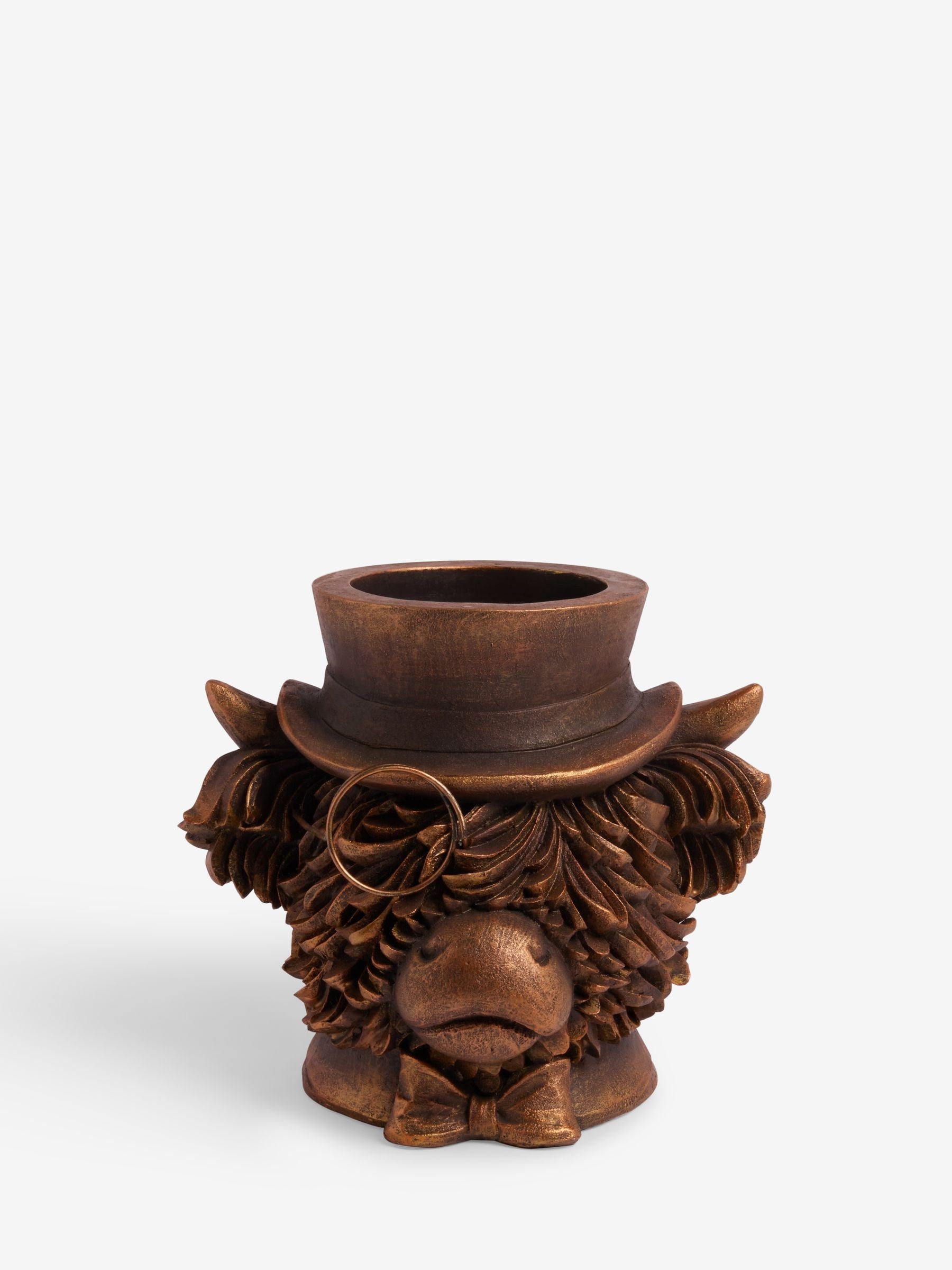 Bronze Hamish The Highland Cow Flower Vase