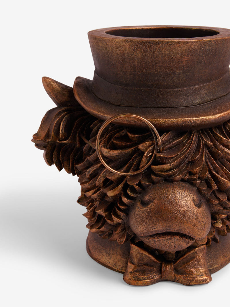 Bronze Hamish The Highland Cow Flower Vase