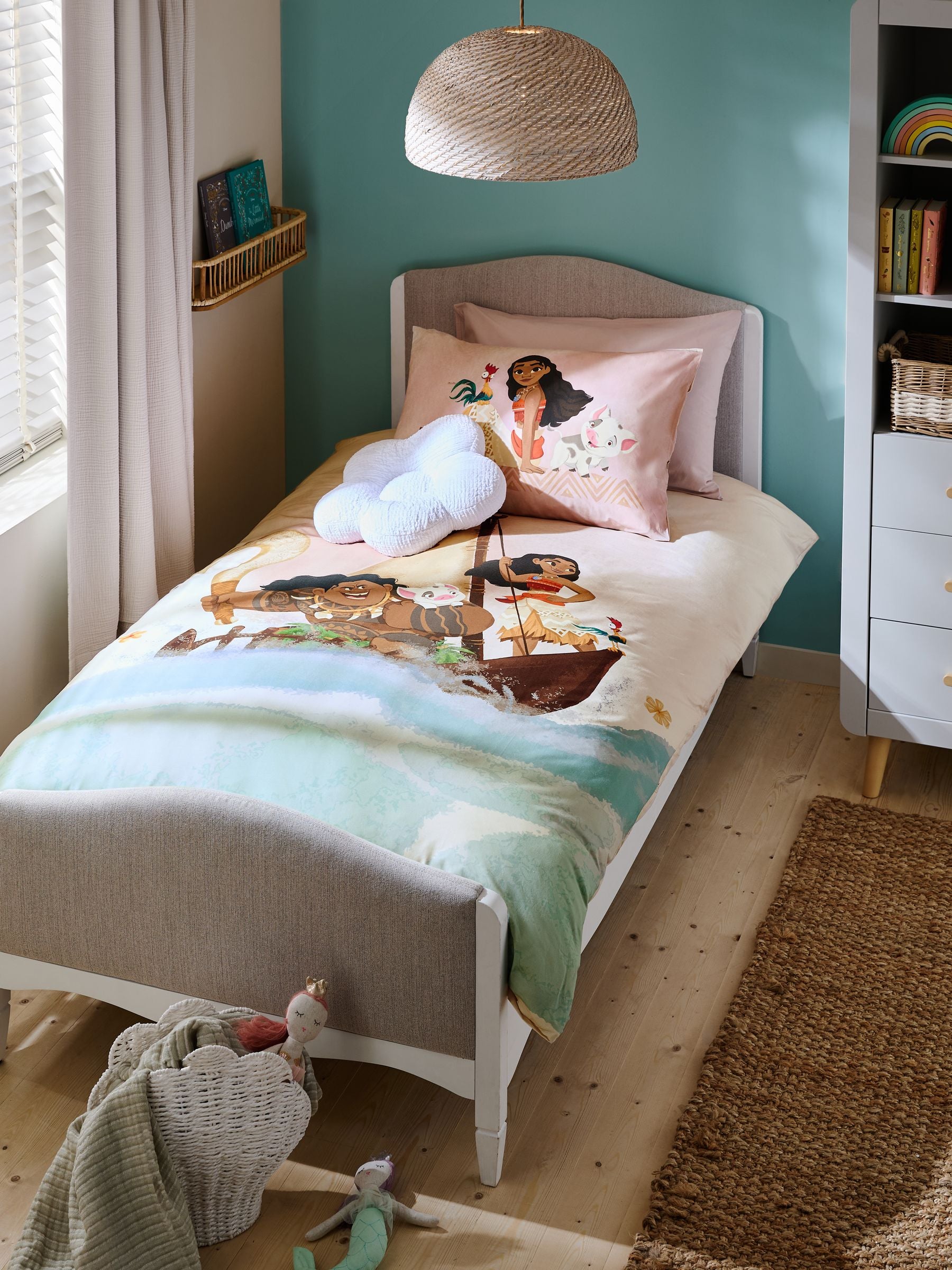 Natural Disney Moana 100% Cotton Duvet Cover and Pillowcase Set