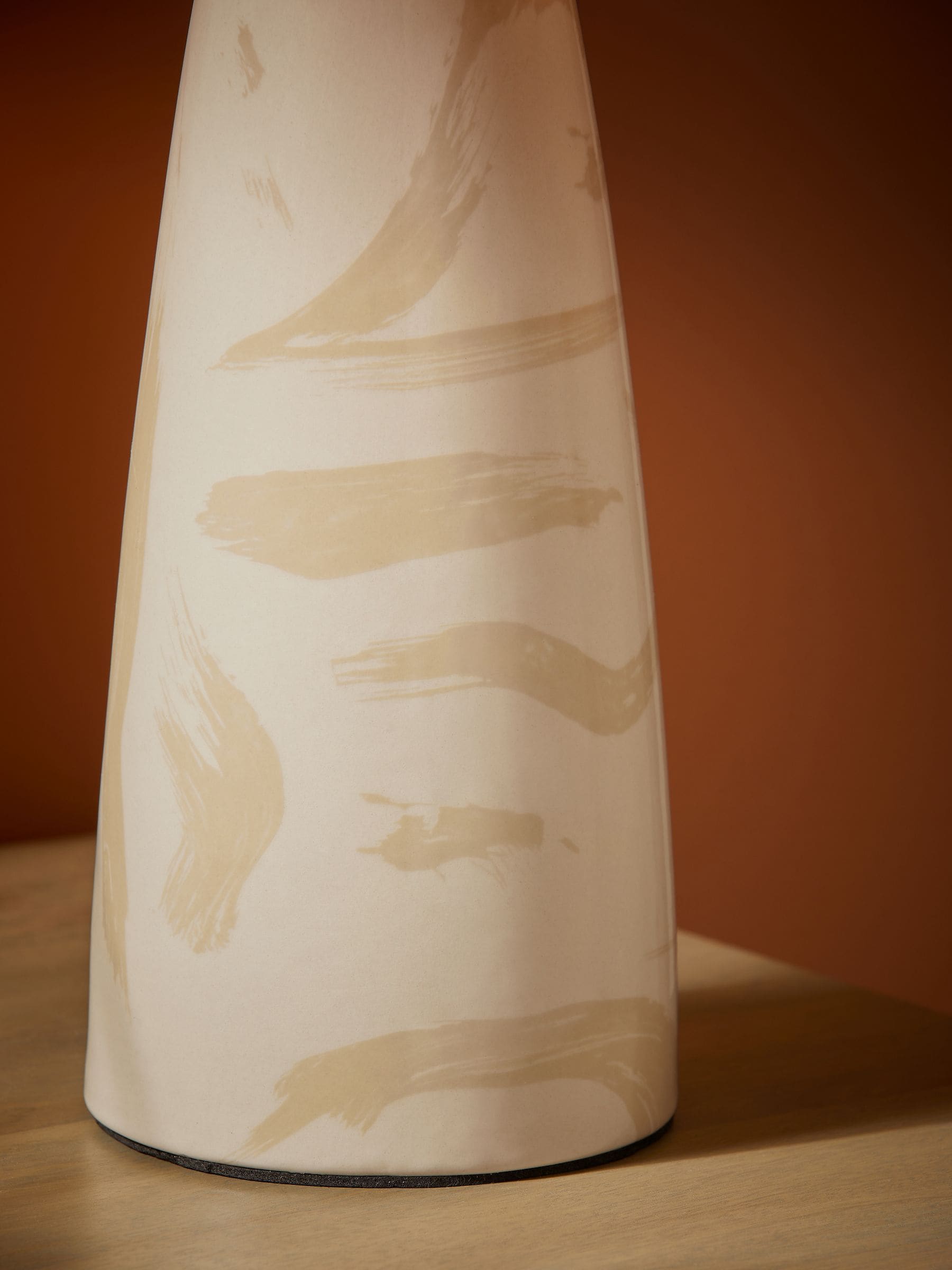 MADE.COM cream ceramic table lamp 52.5cm (British brand)