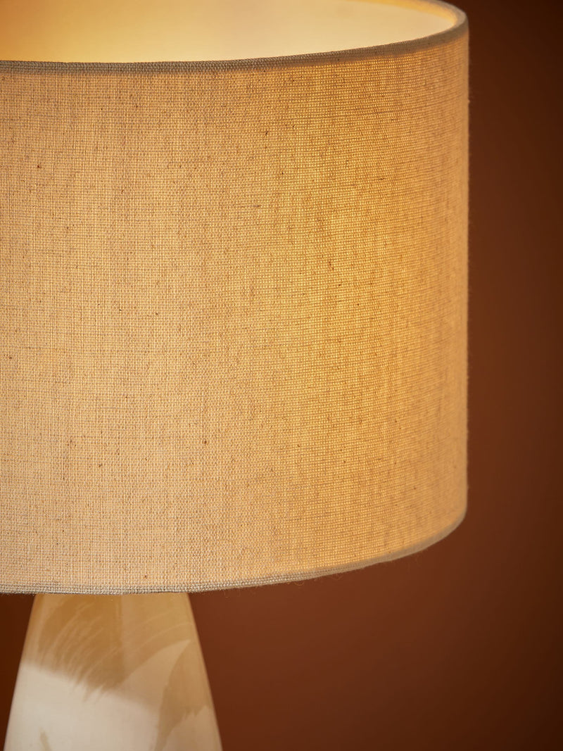 MADE.COM cream ceramic table lamp 52.5cm (British brand)