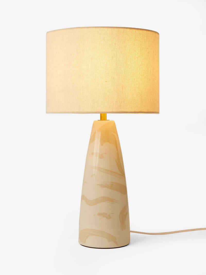 MADE.COM cream ceramic table lamp 52.5cm (British brand)