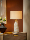 MADE.COM cream ceramic table lamp 52.5cm (British brand)