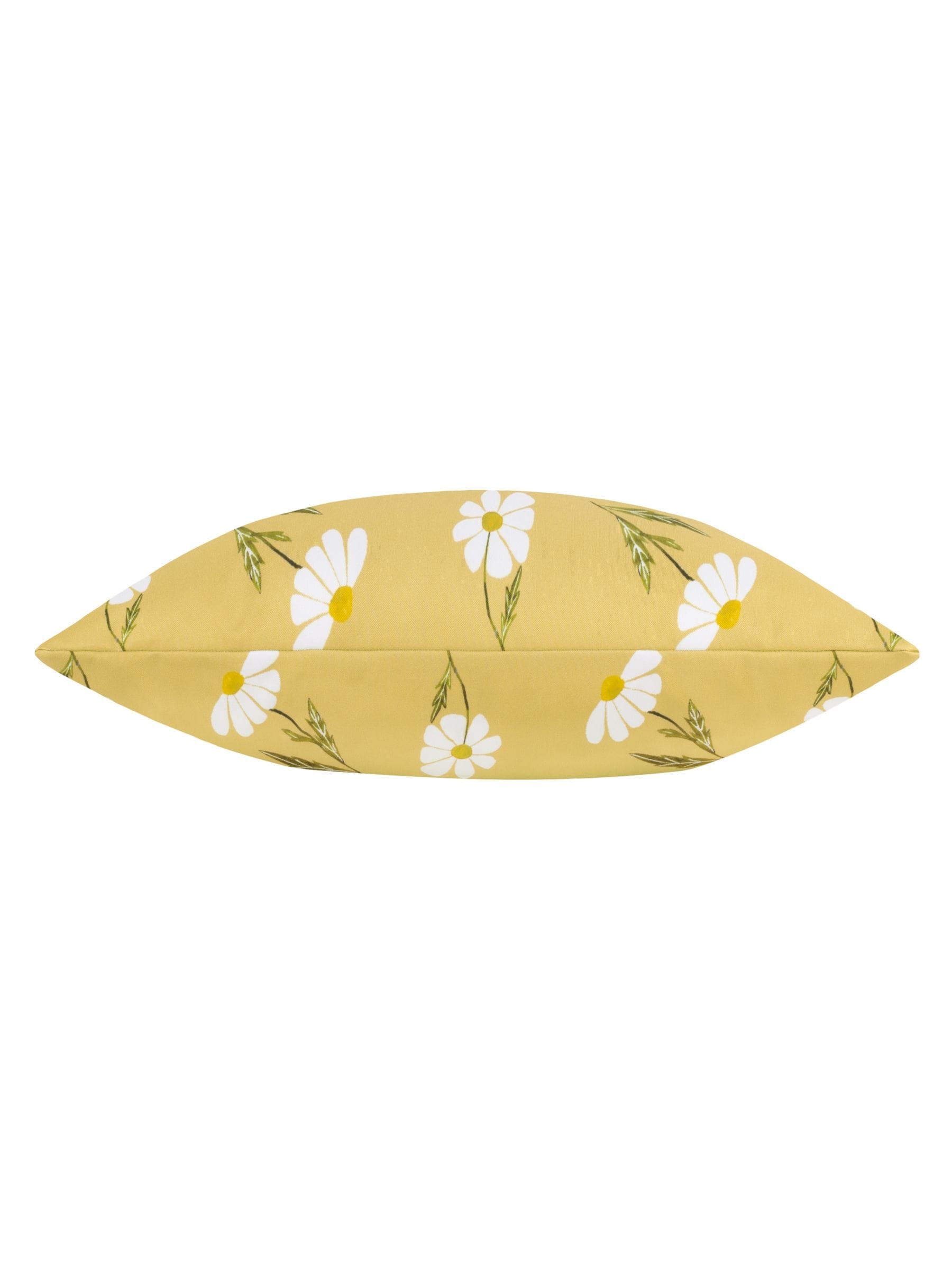 Wylder yellow daisies floral outdoor cushion 30x50cm - British product