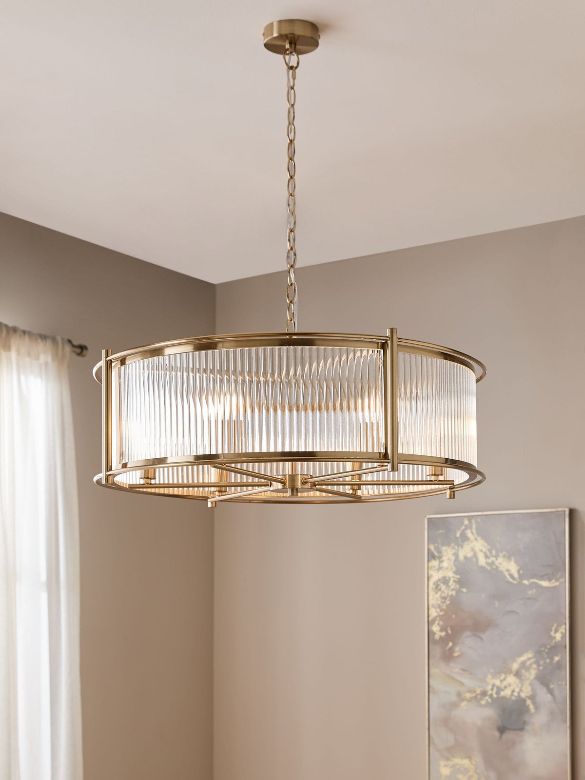 Brass Hertford Chandelier 6 Light Ceiling Light