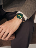 Brown Gold Vertical Dial Analog Watch - British product