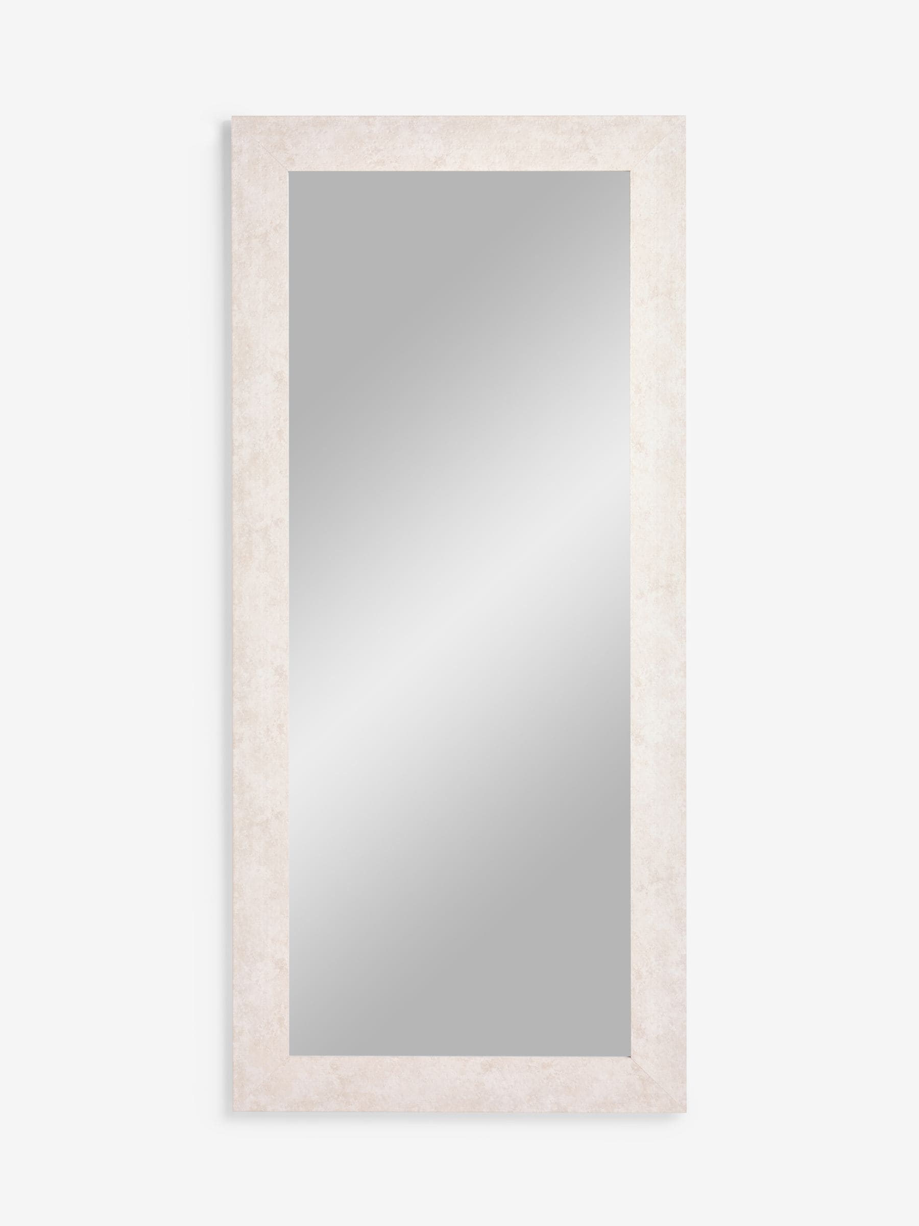 White stone effect full length mirror, UK version