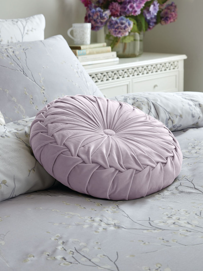 Laura Ashley Rosanna Cushion Grey Velvet Steel