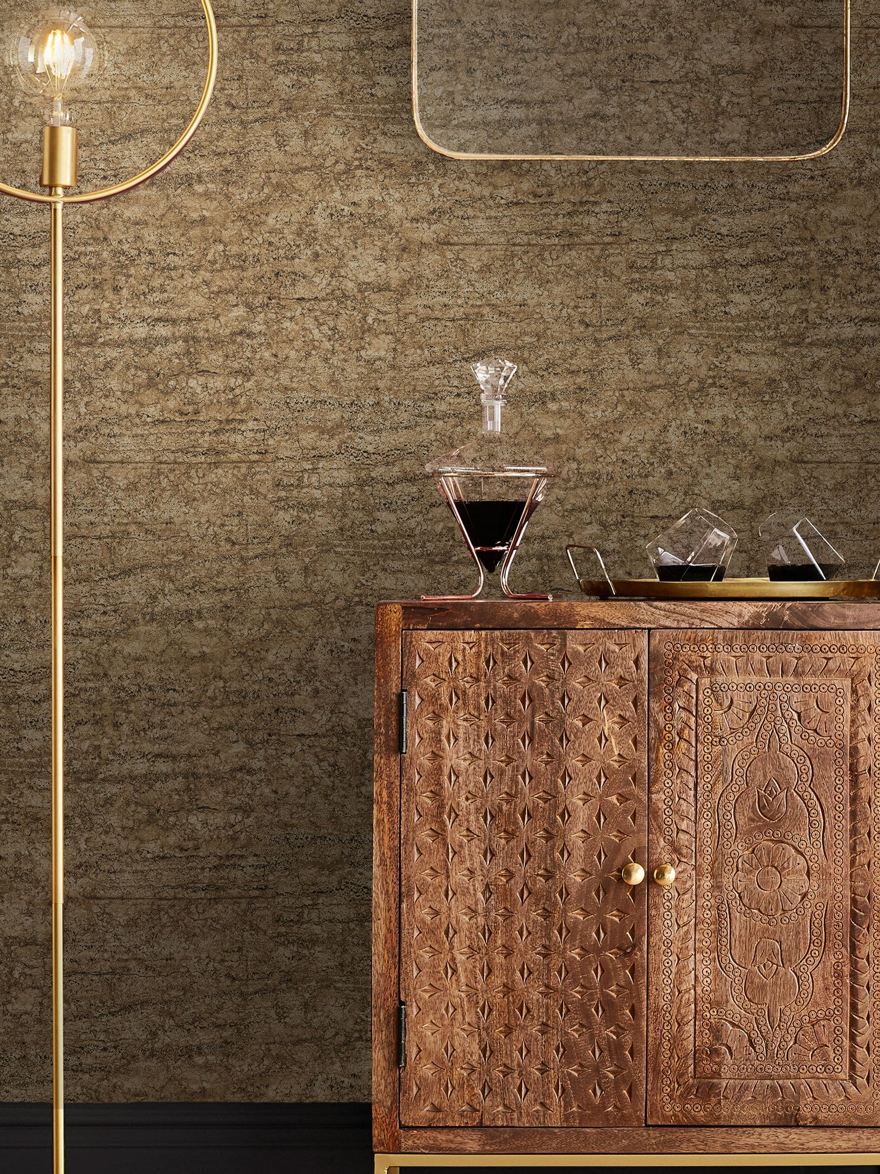 Graham Brown Gold Vincenzo wallpaper sample A4 (British brand)