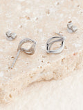 Sterling silver twist stud earrings (British brand)