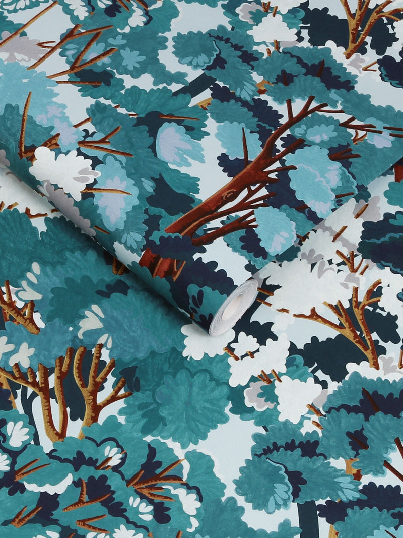 Graham & Brown Blue Folklore Tree Wallpaper - British product