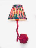 Lucy Tiffney wiggle wall lamp pink metal floral shade (British brand)