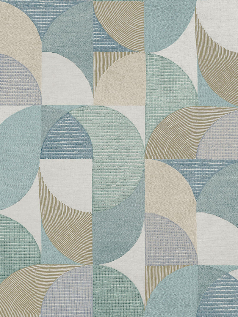 Graham & Brown Blue Stitch Craze Calm wallpaper (British brand)
