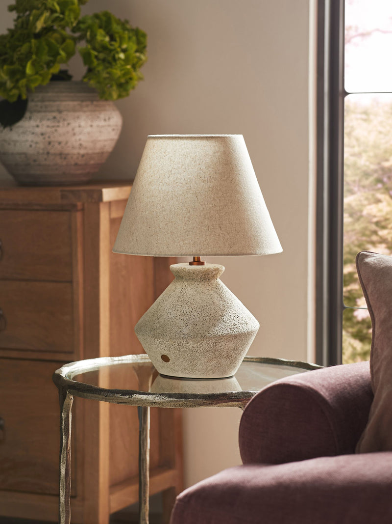 Grey Kineton large rechargeable table lamp, imported from the UK