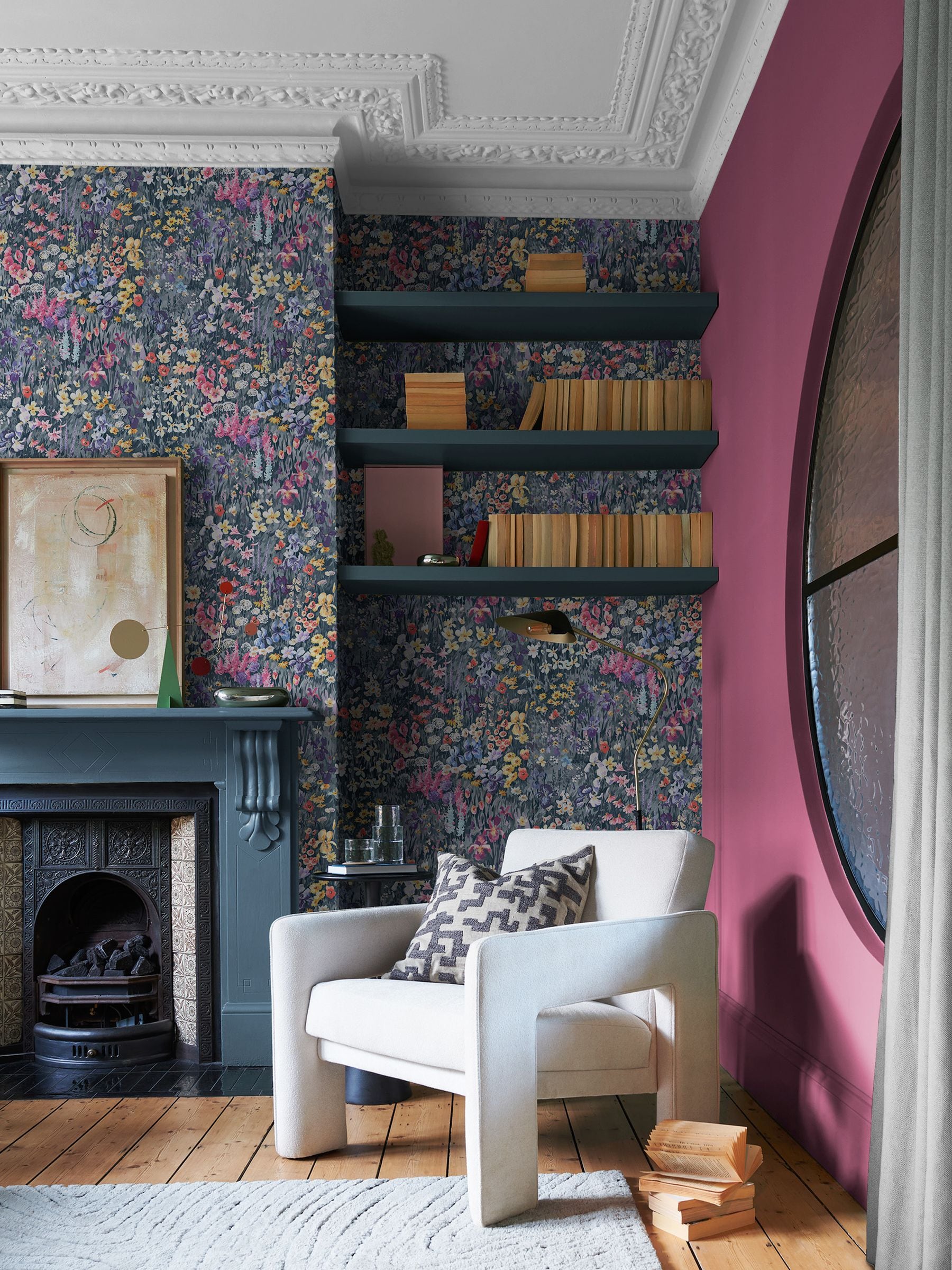 Graham & Brown wallpaper sample Midnight Cottage Garden A4 - British product
