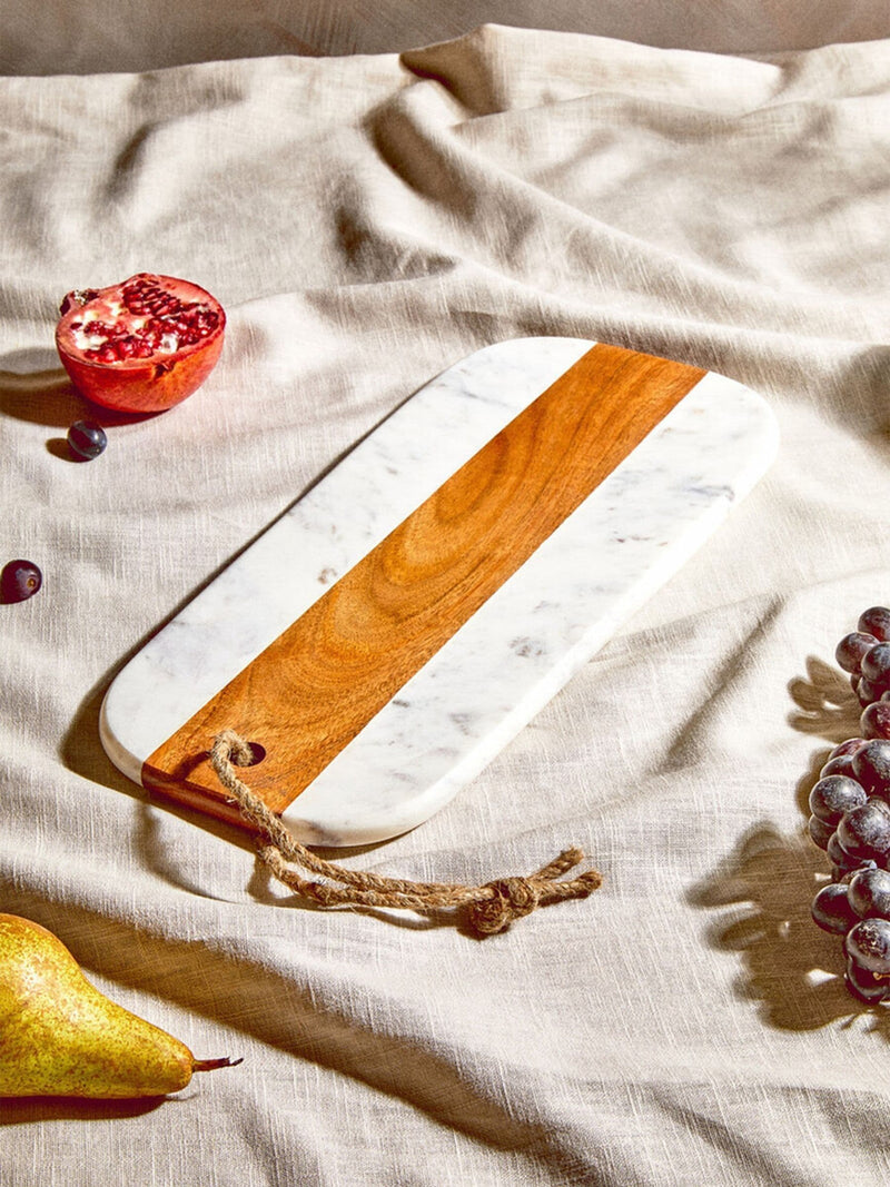 Maison by Premier marble acacia chopping board 40x18x2cm, imported from the UK