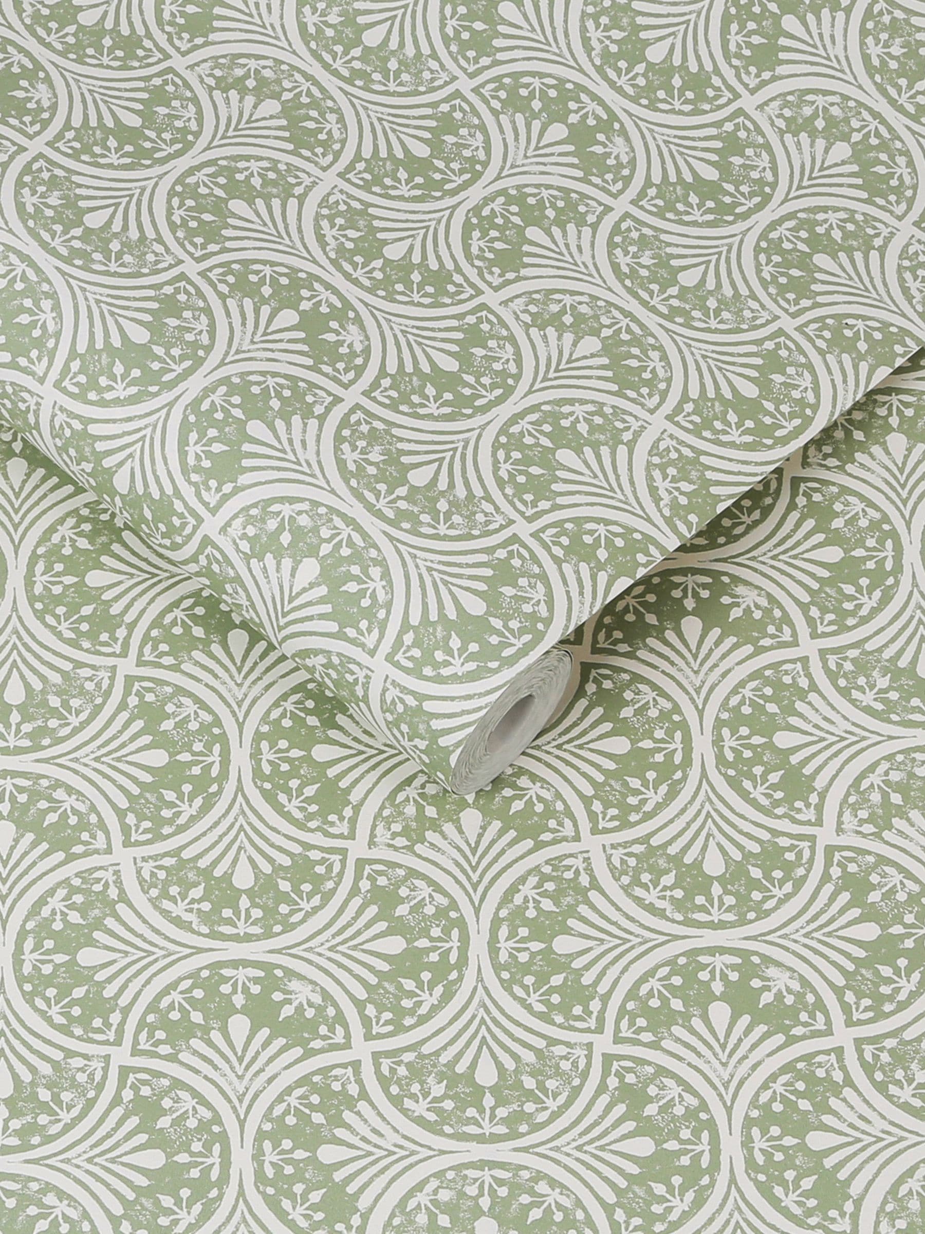 Graham & Brown Green Hopwood Cottage wallpaper, UK version