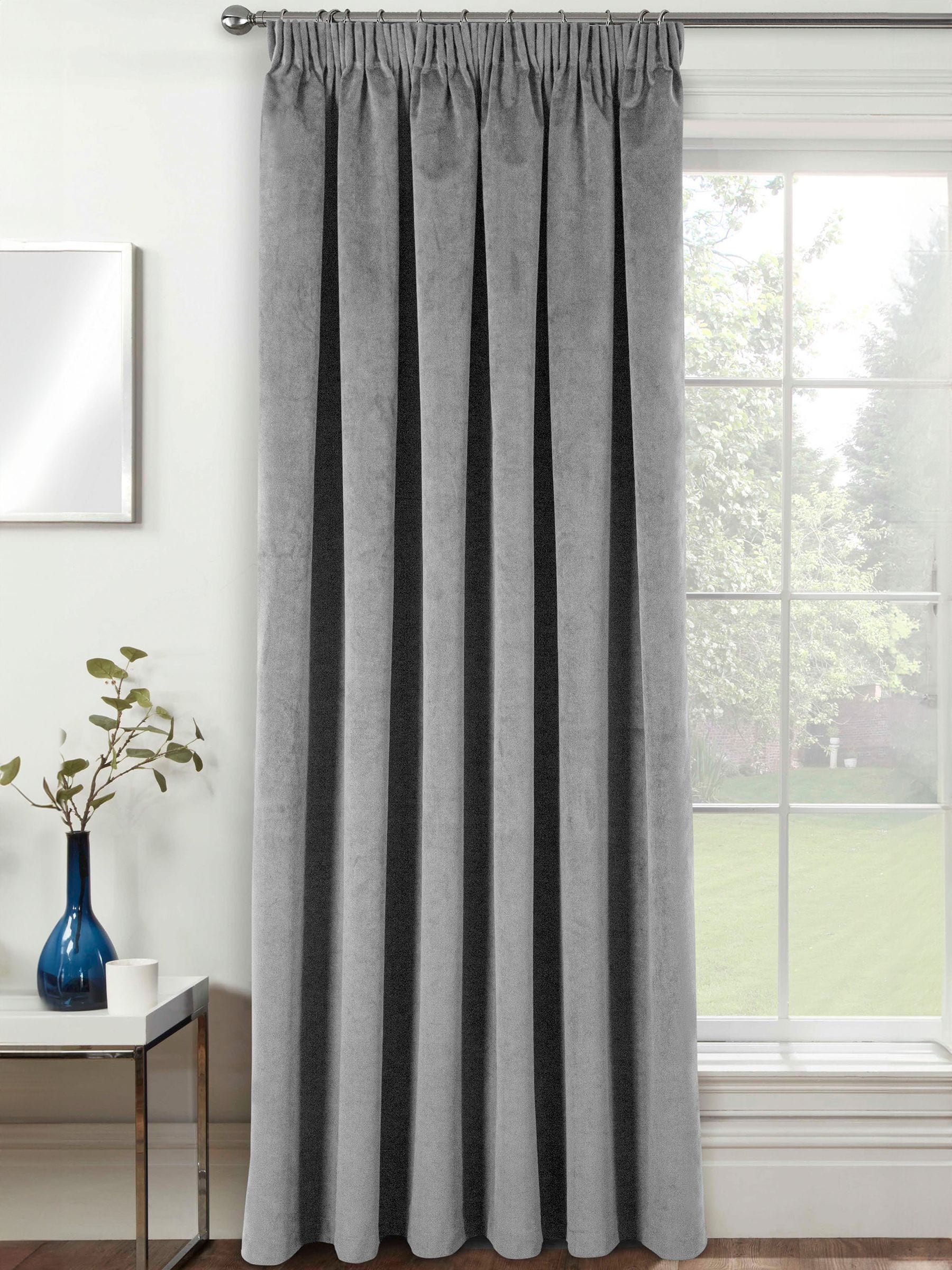 Enhanced Living grey thermal blackout door curtain, imported from the UK