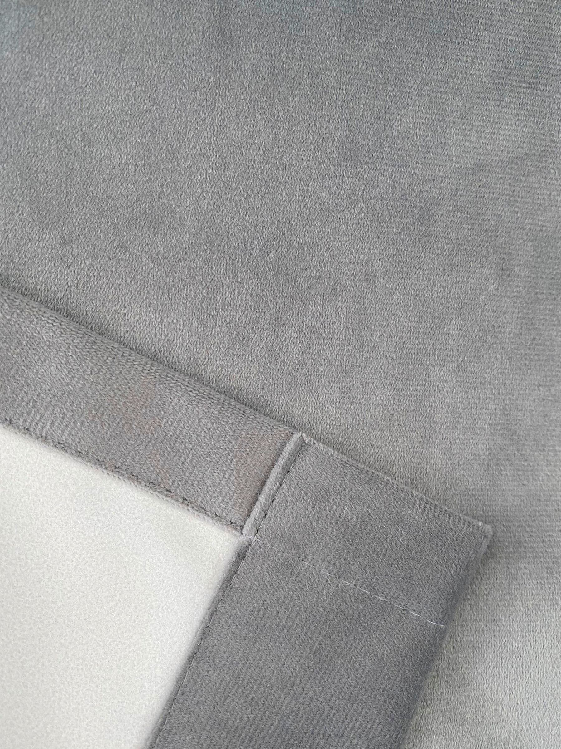 Enhanced Living grey thermal blackout door curtain, imported from the UK