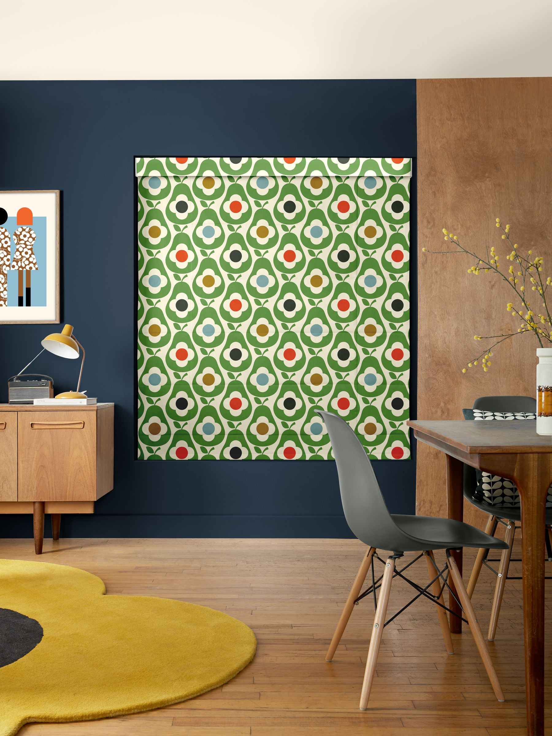 Orla Kiely roman blinds Green Multi Pear made to measure - British product