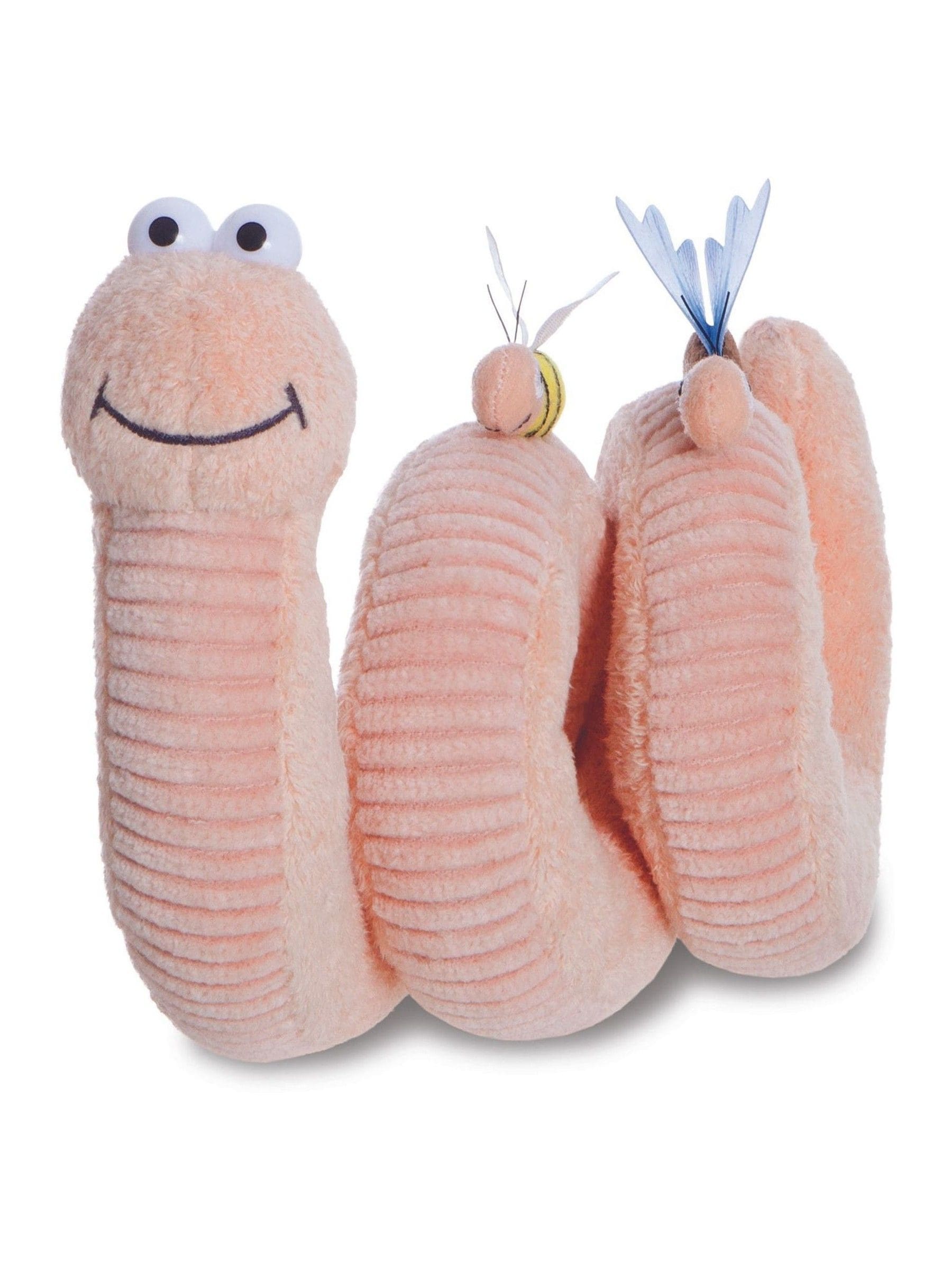 Aurora World Superworm soft toy 20cm, imported from the UK