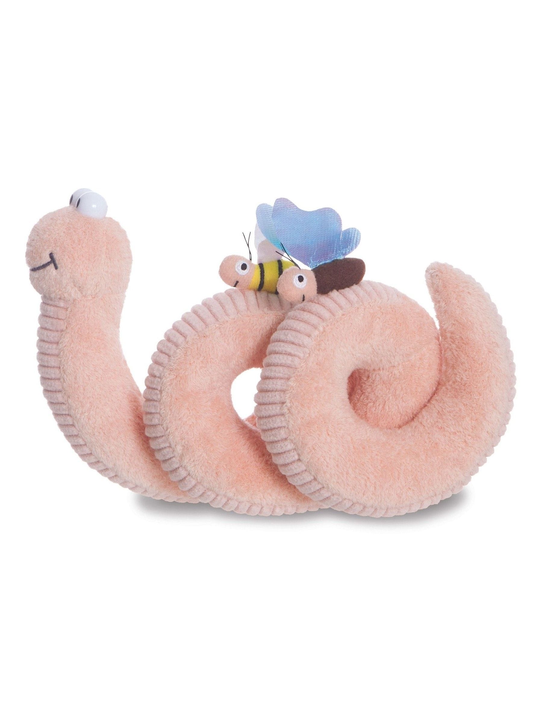 Aurora World Superworm soft toy 20cm, imported from the UK