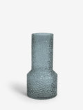 Blue glass vase with texture, 32cm height - British product