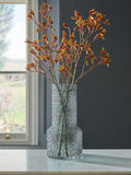 Blue glass vase with texture, 32cm height - British product