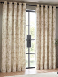 HÖEM Natural Brinn abstract geometric eyelet curtains - British product