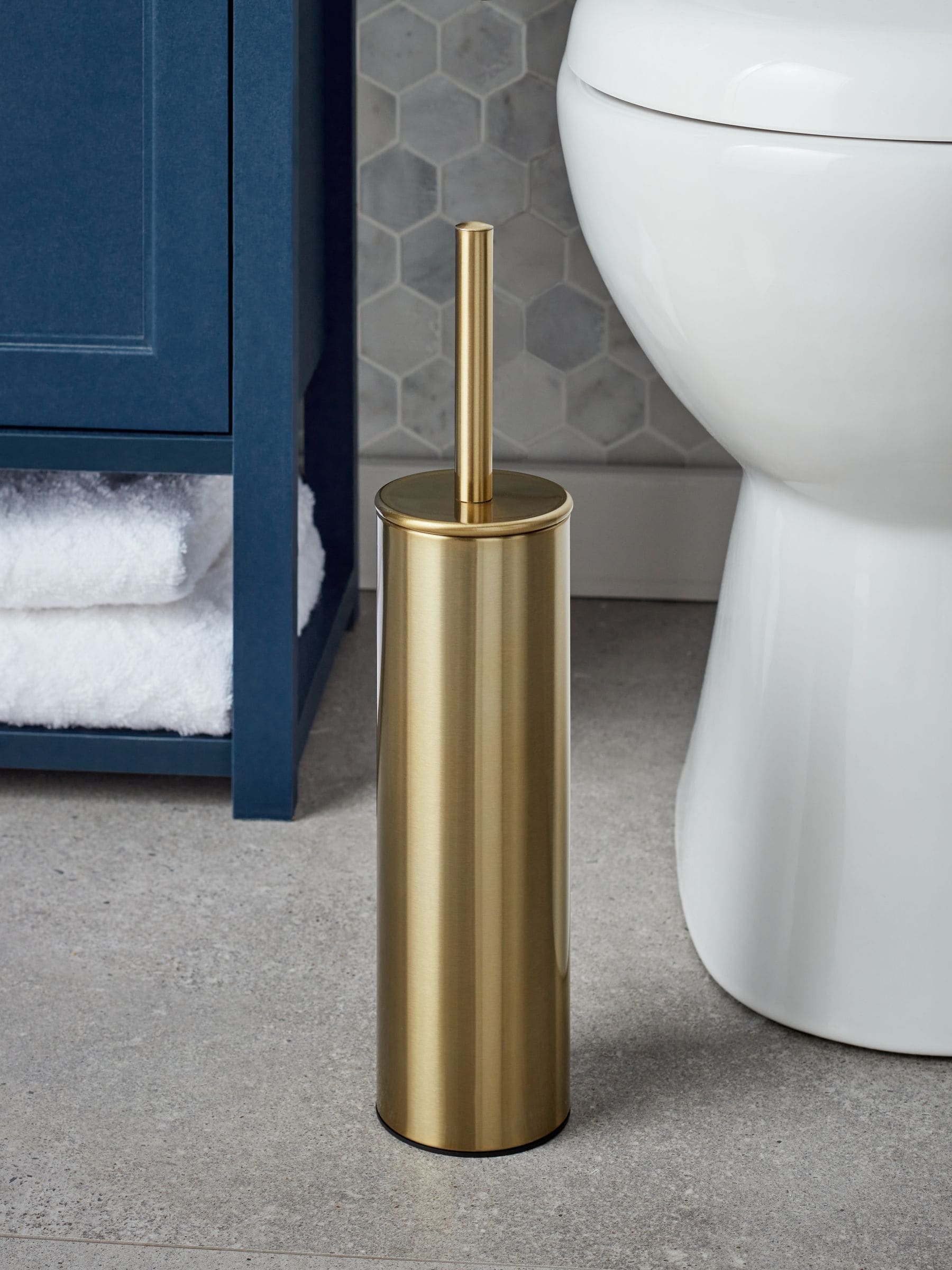 Gold Toilet Brush Regular Size, UK version