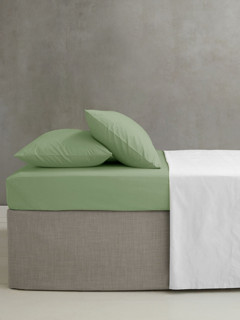 Catherine Lansfield sage green easy care percale fitted sheet - British product