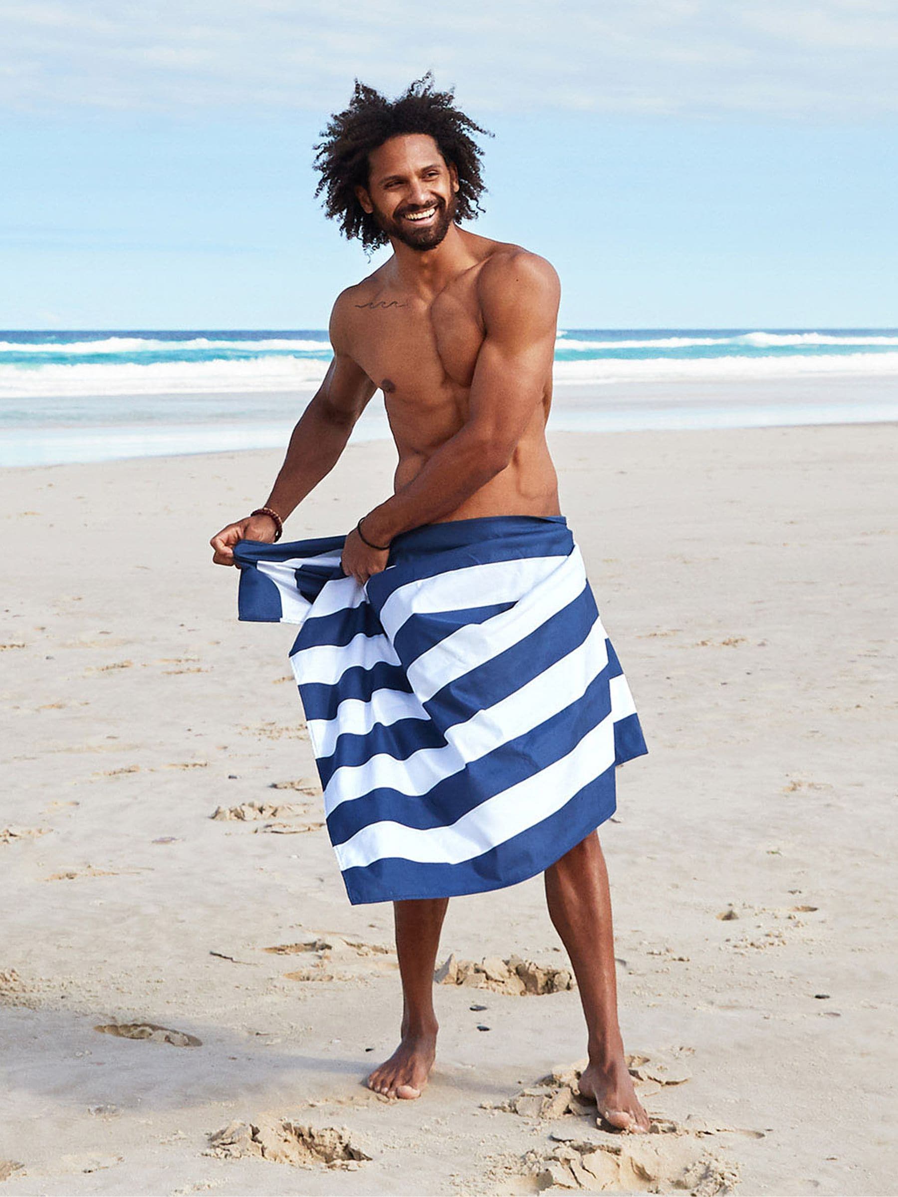 Dock & Bay Whitsunday Blue quick dry beach towel (British brand)