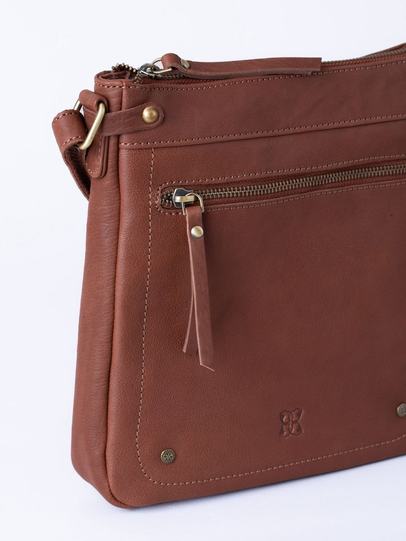 Lakeland Leather Harstone crossbody bag brown - British product
