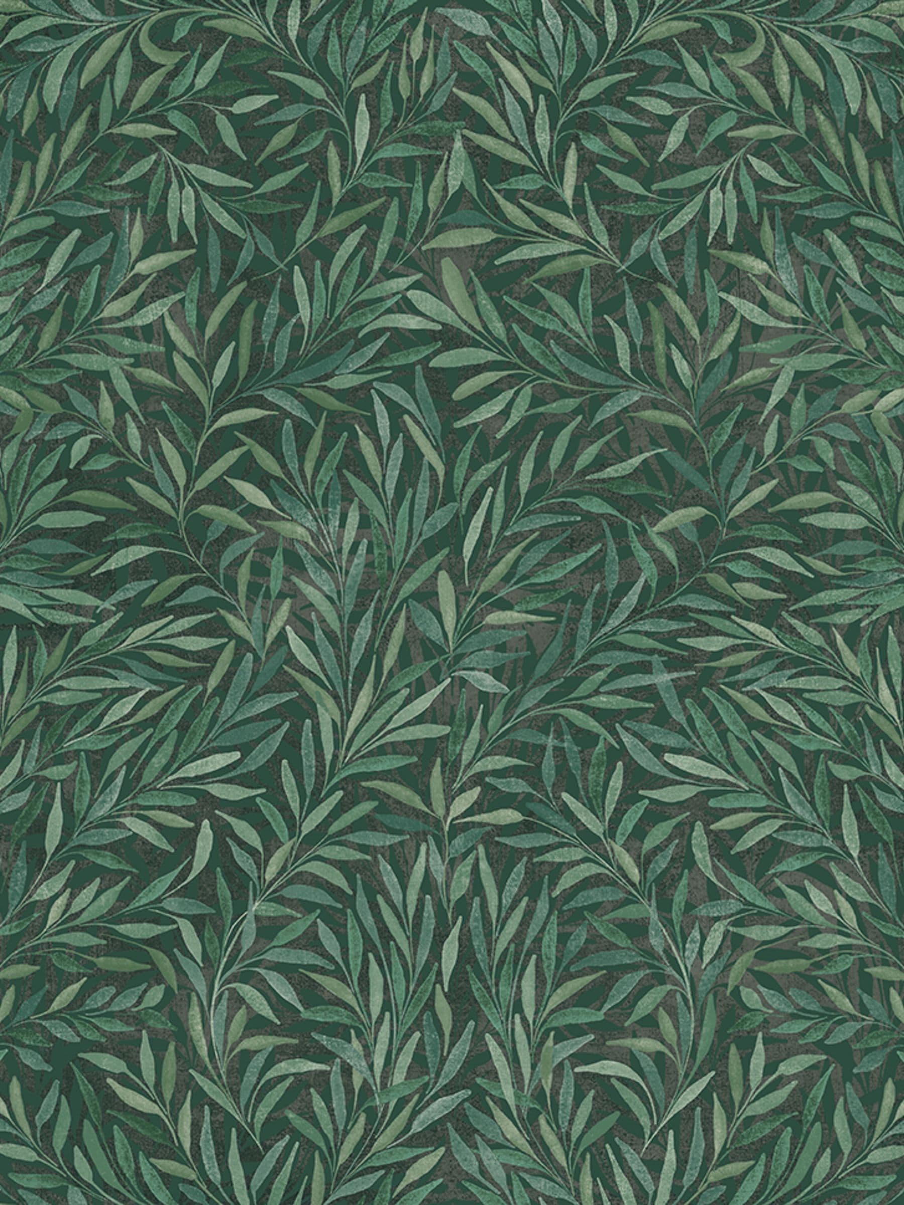 Graham & Brown Green Salix Leaves wallpaper (British brand)