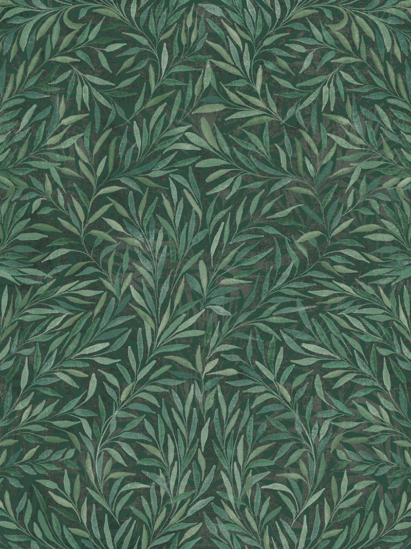 Graham & Brown Green Salix Leaves wallpaper (British brand)