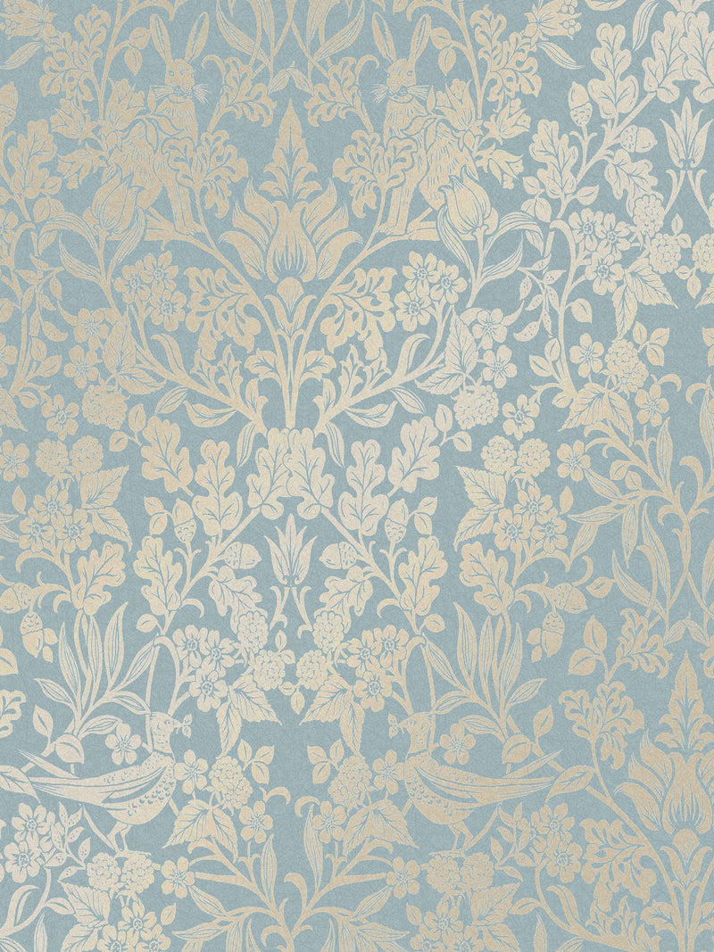 Graham & Brown Blue Hartley Damask wallpaper, imported from the UK