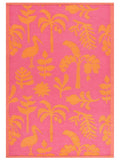 Furn Marula tropical outdoor rug in orange pink, UK version