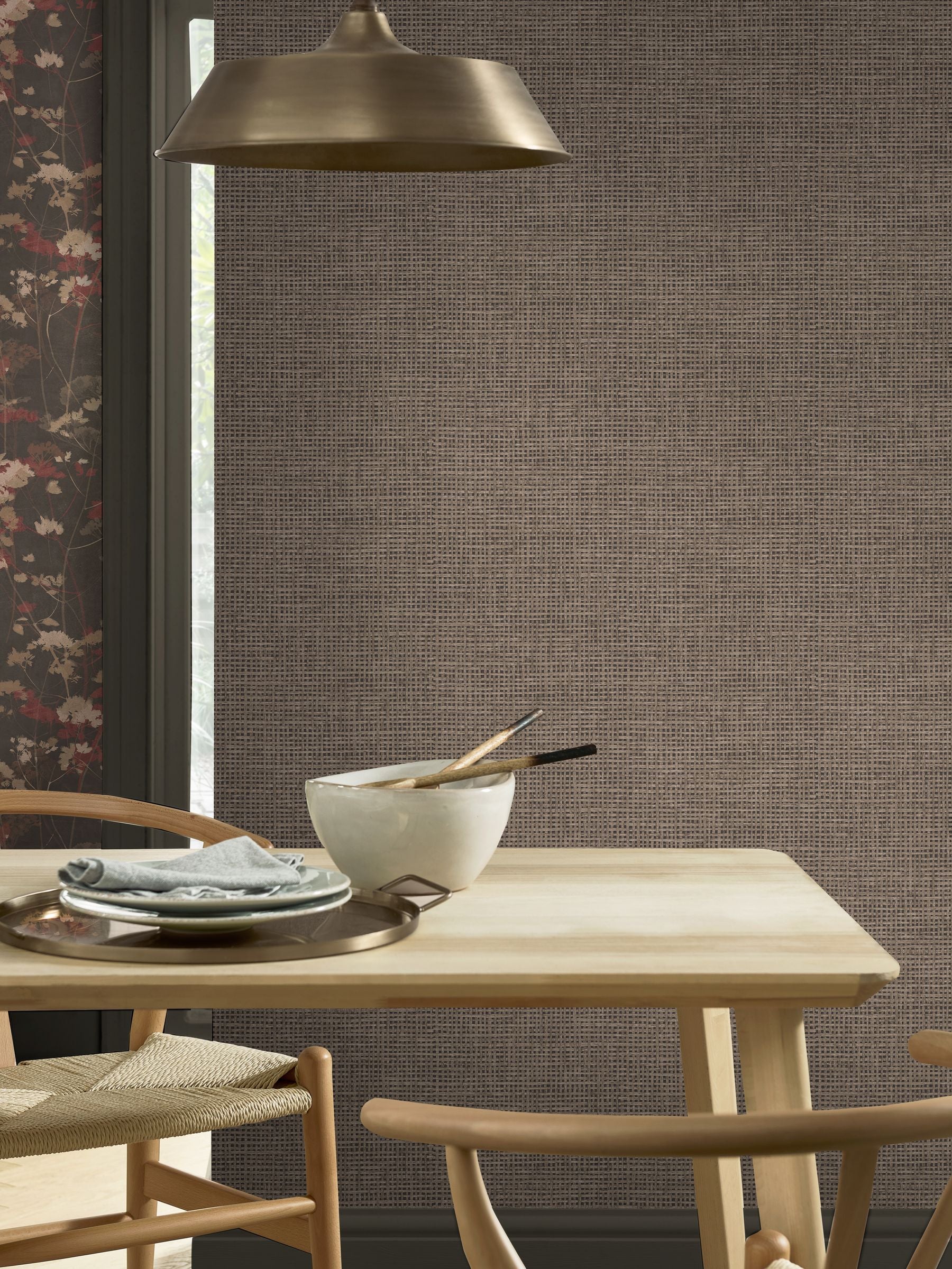 Graham & Brown Glastonbury rustic weft wallpaper sample A4, UK version