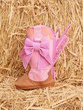 Smiggle pink cowboy boot pencil case wildflower design (British brand)