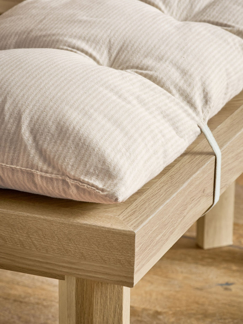 Bronx stripe cushion for dining benches, imported from the UK
