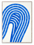 Paper Collective Blue Entropy blue 01 framed art print in oak frame, imported from the UK