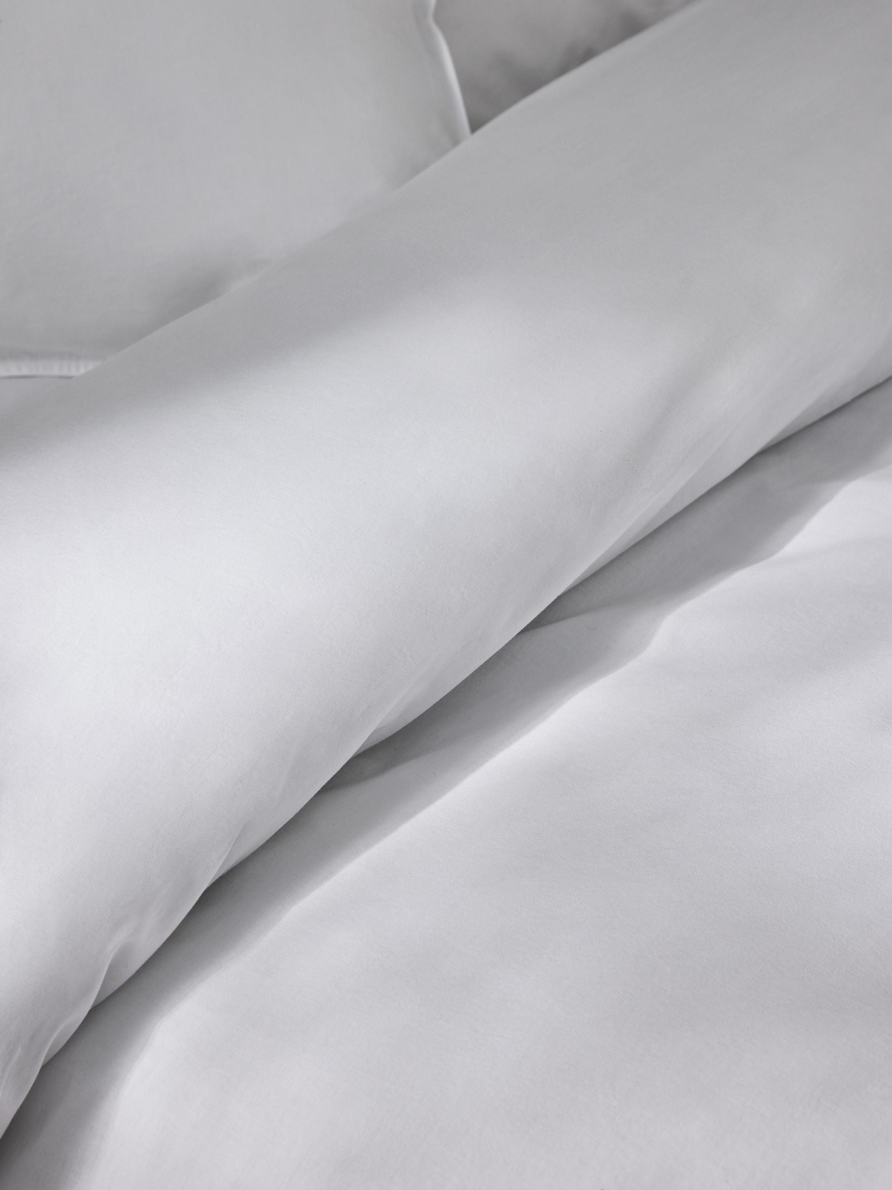 MADE.COM white cosy washed cotton duvet cover and pillowcase set, imported from the UK