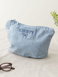 No Ordinary Gift personalised bow design makeup bag - British product