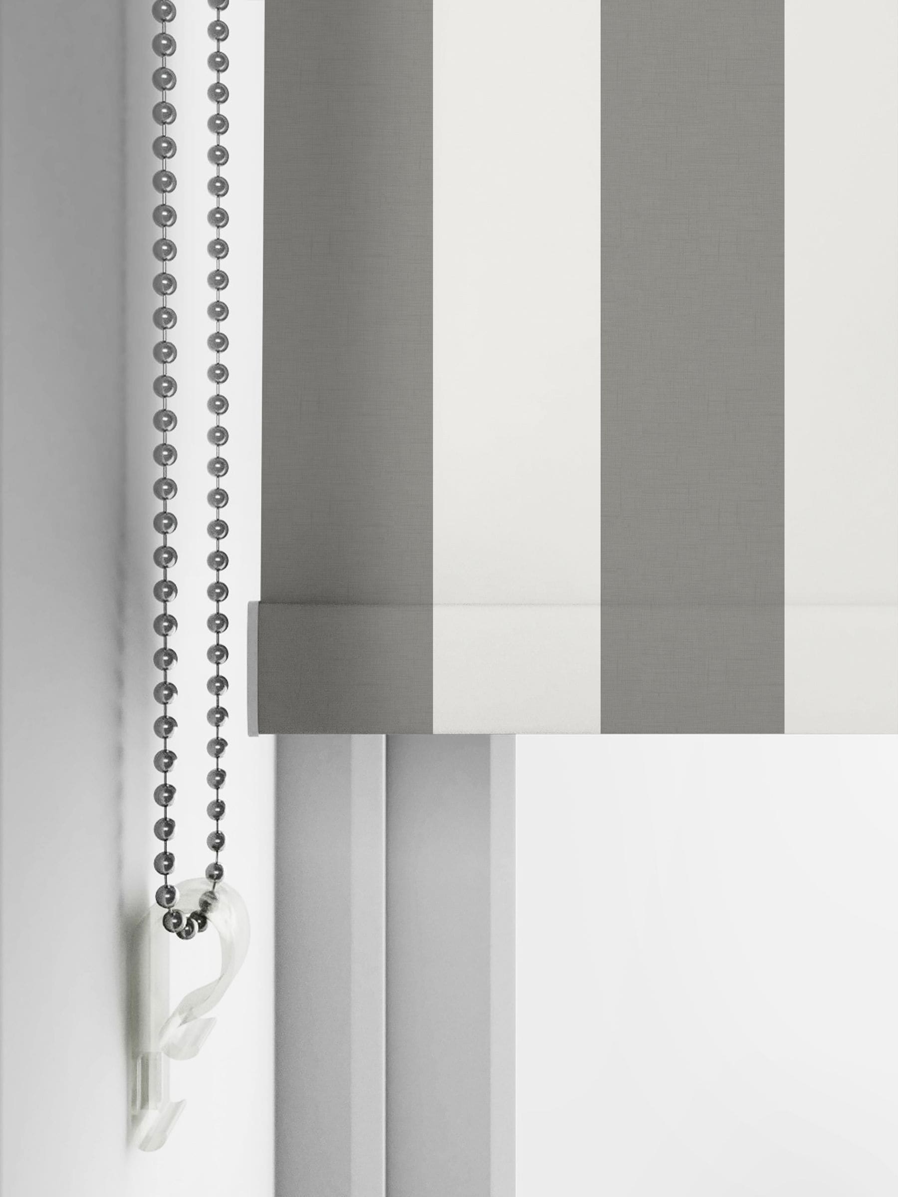 Laura Ashley steel grey Lille stripe roller blind, UK version